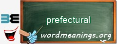 WordMeaning blackboard for prefectural